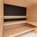 PROSAUNAS Cubist Black Sauna Wall Panels, Square Pattern, Black Abachi