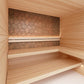 PROSAUNAS Modern Thermo Sauna Wall Panels, Irregular Hexagon Pattern, Thermo-Abachi