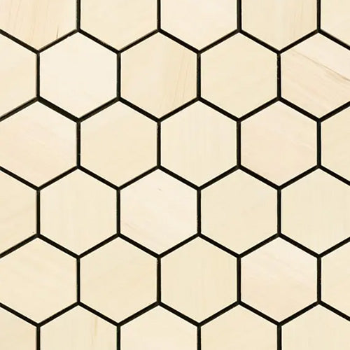 PROSAUNAS Hive Aspen Sauna Wall Panels, Hexagon Pattern, Natural Aspen