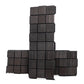 PROSAUNAS Cubist Black Sauna Wall Panels, Square Pattern, Black Abachi