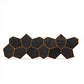 PROSAUNAS Modern Black Sauna Wall Panels, Irregular Hexagon Pattern, Black Thermo-Abachi