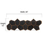 PROSAUNAS Modern Black Sauna Wall Panels, Irregular Hexagon Pattern, Black Thermo-Abachi