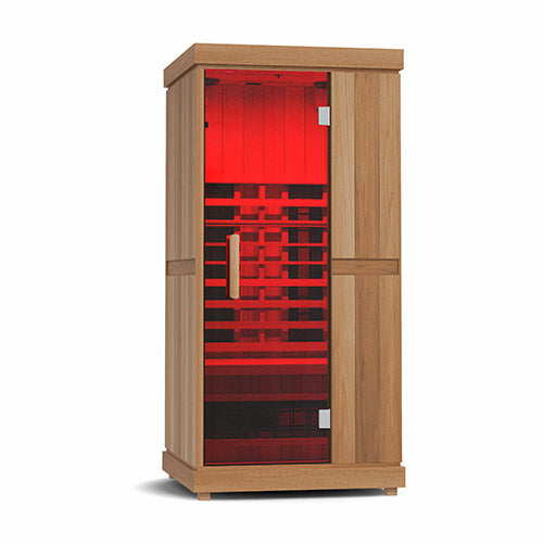 Finnmark FD-1 Full-Spectrum 1-Person Home Infrared Sauna, 38”W x 38”D x 78”H