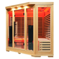 Blisspod I Vienna RED I All-In-One - Full Spectrum + Red Light Therapy I Indoor Corner Premium Sauna I 4-5 Person
