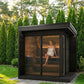 SaunaLife Model GL6B Garden Luxury Series Outdoor Home Sauna Kit, DIY, Paint Included, Up to 6 Persons