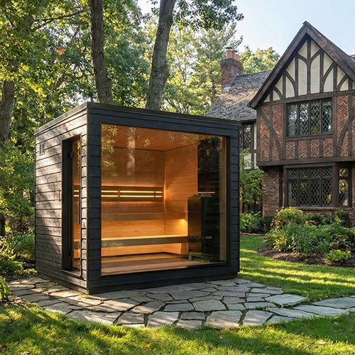 SaunaLife Model G6 Garden Series Outdoor Home Fully Assembled Sauna, Up to 5 Persons