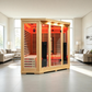 Blisspod I Vienna RED I All-In-One - Full Spectrum + Red Light Therapy I Indoor Corner Premium Sauna I 4-5 Person