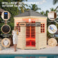 Thermora Monaco 4-Person Low EMF Spruce Wood Outdoor Infrared Sauna With Bluetooth Speakers And LED Lights