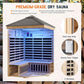 Thermora Monaco 4-Person Low EMF Spruce Wood Outdoor Infrared Sauna With Bluetooth Speakers And LED Lights