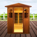 Thermora Luma Premium 4-Person Luxury Low EMF Outdoor FAR Infrared Home Sauna With Bluetooth Audio, 2050W (SAK15372)