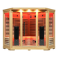 Blisspod I Vienna RED I All-In-One - Full Spectrum + Red Light Therapy I Indoor Corner Premium Sauna I 4-5 Person