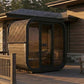 SaunaLife Model CL4GB Cube Luxury Series Outdoor Home Sauna Kit, DIY, Paint Included, Up to 3 Persons