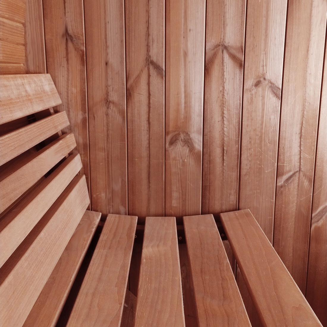 SaunaLife Model E7 Sauna Barrel ERGO Series Sauna Barrel 71"L x 81"D, 4-Person