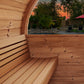 SaunaLife Model E8W Sauna Barrel-Window ERGO Series Sauna Barrel 87"D x 81"H (Diameter) Rear Window