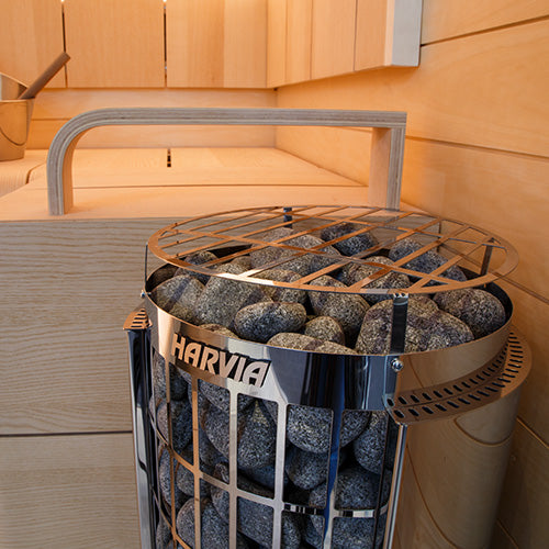 Harvia Cilindro Half Series 10.5kW Stainless Steel Sauna Heater at 240V 1PH