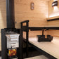 Harvia WHP1500M Sauna Wood Stove Chimney Kit, 1500mm, Black Steel
