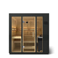 KOHLER C1™ INDOOR SAUNA, LARGE, FLOOR - GRAPHITE GREY EXT/SPRUCE INTERIOR-SEATS UP TO 5 PEOPLE