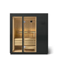 KOHLER C1™ INDOOR SAUNA, MEDIUM, FLOOR - GRAPHITE GREY EXT/SPRUCE INTERIOR-SEATS UP TO 3 PEOPLE