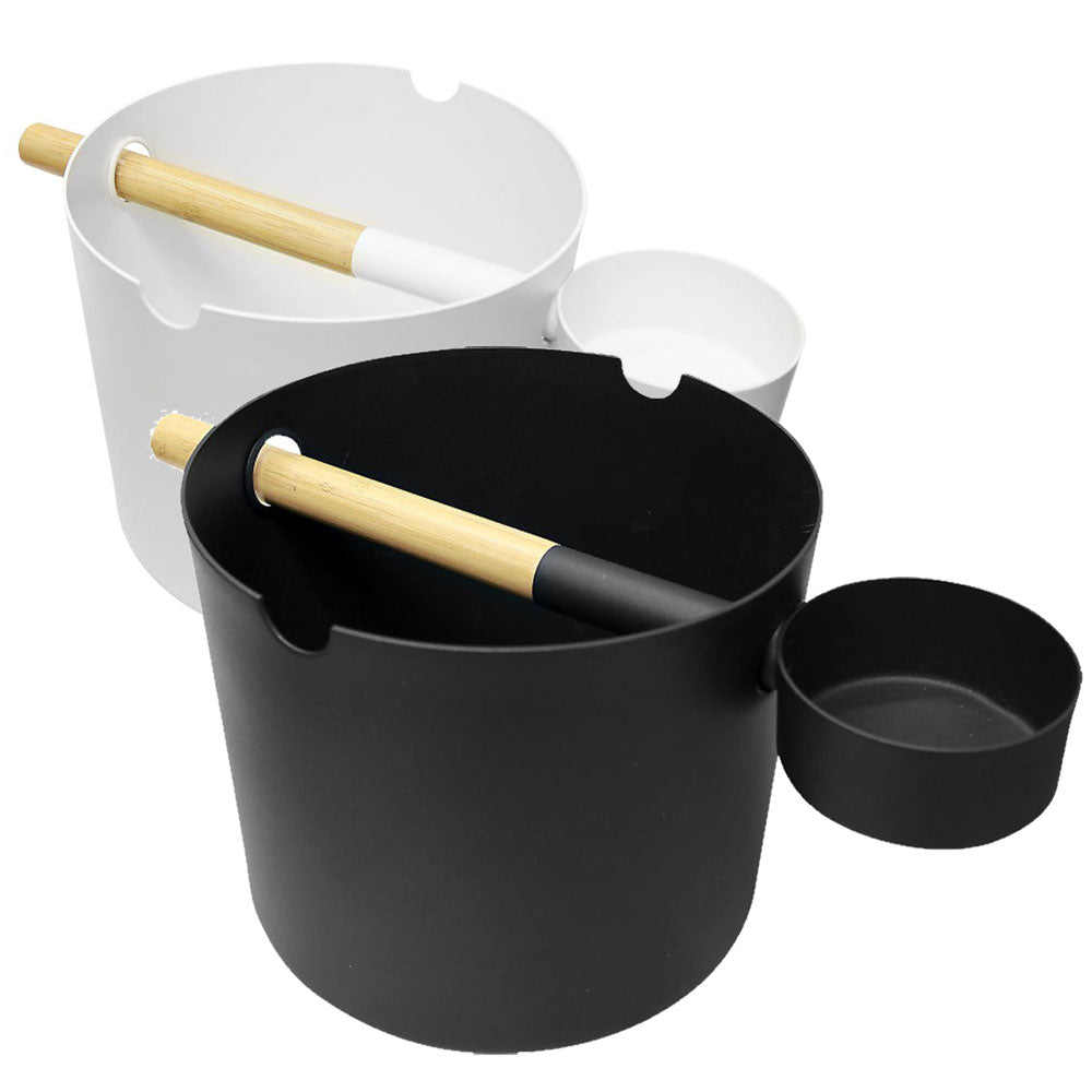 KOLO Bucket and Ladle Sauna Bucket and Ladle Set, Bamboo/Aluminum, 1Gal