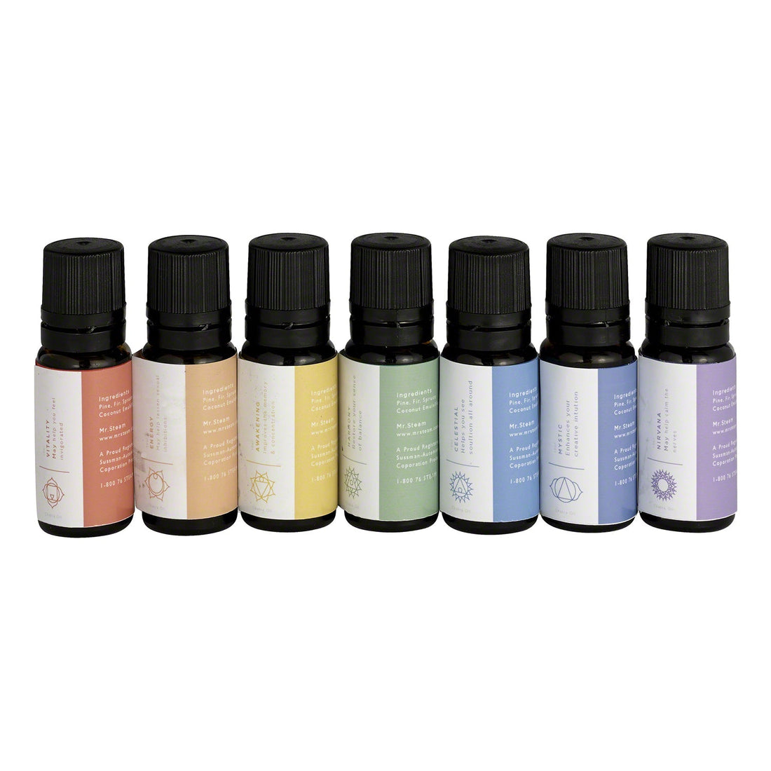 Mr. Steam MS CHAKRA7 Chakra Oils 7 Pack 10mL