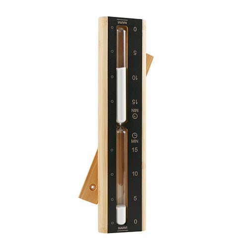 Narvi Black Sand Timer Sand Timer, Black w/ Birch Frame, 15 Mins.
