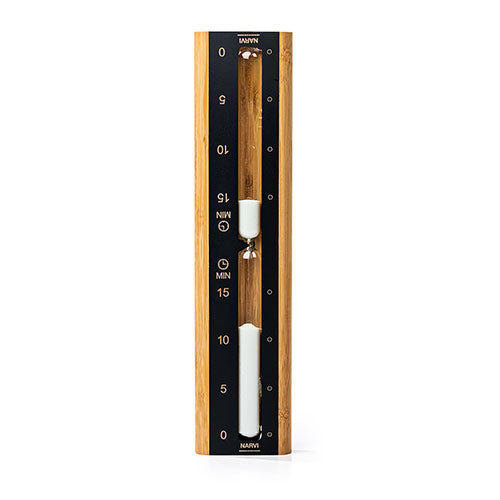 Narvi Black Sand Timer Sand Timer, Black w/ Birch Frame, 15 Mins.