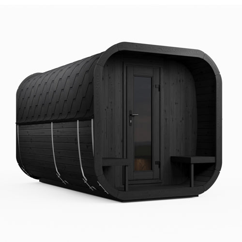 SaunaLife Model CL12GCPB Cube Luxury Series Outdoor Home Sauna Suite Kit, DIY, Paint Included, Up to 8 Persons