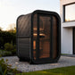 SaunaLife Model CL3GB Cube Luxury Series Outdoor Home Sauna Kit, DIY, Paint Included, Up to 2 Persons