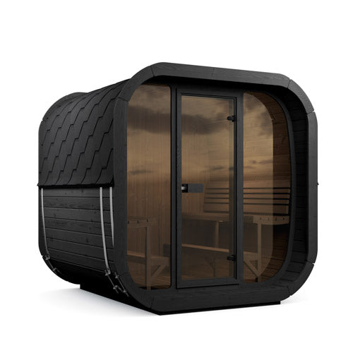 SaunaLife Model CL7GB Cube Luxury Series Outdoor Home Sauna Kit, DIY, Paint Included, Up to 6 Persons