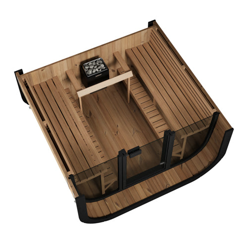 SaunaLife Model CL7GB Cube Luxury Series Outdoor Home Sauna Kit, DIY, Paint Included, Up to 6 Persons