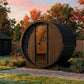 SaunaLife Model E6WB Ergo Series Outdoor Sauna Barrel Kit, Rear Window, DIY, Paint Included, Up to 3 Persons