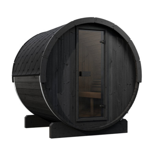 SaunaLife Model E7B Ergo Series Outdoor Sauna Barrel Kit, DIY, Paint Included, Up to 4 Persons