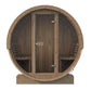 SaunaLife Model E7G Sauna Barrel Glass Front ERGO Series Sauna Barrel 71"x81" Glass Front