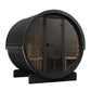 SaunaLife Model E7GB Ergo Series Outdoor Sauna Barrel Kit, Glass Front, DIY, Paint Included, Up to 4 Persons