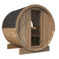 SaunaLife Model E7W Sauna Barrel-Window ERGO Series Sauna Barrel, 71"L x 81"D, Rear Window, 4-Person