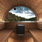 SaunaLife Model E7WB Ergo Series Outdoor Sauna Barrel Kit, Rear Window, DIY, Paint Included, Up to 4 Persons