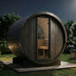 SaunaLife Model E7WB Ergo Series Outdoor Sauna Barrel Kit, Rear Window, DIY, Paint Included, Up to 4 Persons