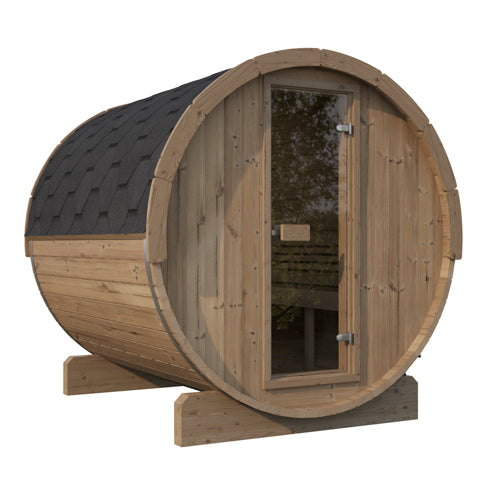 SaunaLife Model E8 Sauna Barrel ERGO Series 6-Person Sauna Barrel 87"L x 81"D