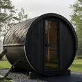 SaunaLife Model E8B Ergo Series Outdoor Sauna Barrel Kit, DIY, Paint Included, Up to 6 Persons