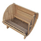 SaunaLife Model E8G Sauna Barrel Glass Front ERGO Series Sauna Barrel 87"D x 81"H, 6-Person, Glass Front
