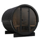 SaunaLife Model E8GB Ergo Series Outdoor Sauna Barrel Kit, Glass Front, DIY, Paint Included, Up to 6 Persons