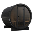 SaunaLife Model E8GB Ergo Series Outdoor Sauna Barrel Kit, Glass Front, DIY, Paint Included, Up to 6 Persons