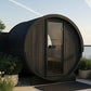 SaunaLife Model E8WB Ergo Series Outdoor Sauna Barrel Kit, Rear Window, DIY, Paint Included, Up to 6 Persons