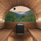 SaunaLife Model E8WB Ergo Series Outdoor Sauna Barrel Kit, Rear Window, DIY, Paint Included, Up to 6 Persons