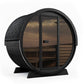 SaunaLife Model EE6GB Ergo Elegance Series Outdoor Sauna Barrel Kit, Glass Front, DIY, Paint Included, Up to 4 Persons