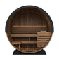 SaunaLife Model EE6GB Ergo Elegance Series Outdoor Sauna Barrel Kit, Glass Front, DIY, Paint Included, Up to 4 Persons