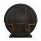SaunaLife Model EE8GB Ergo Elegance Series Outdoor Sauna Barrel Kit, Glass Front, DIY, Paint Included, Up to 6 Persons