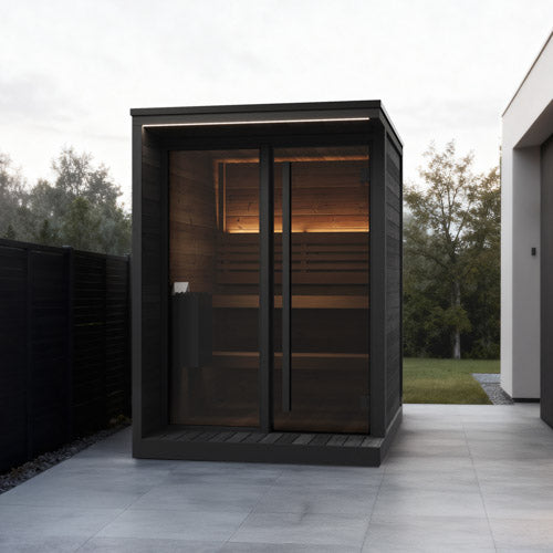 SaunaLife Model GL4B Garden Luxury Series Outdoor Home Sauna Kit, DIY, Paint Included, Up to 4 Persons