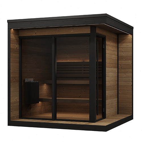 SaunaLife Model GL6 Garden Luxury Series Outdoor Home Sauna Kit, Up to 6 Persons
