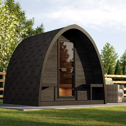 SaunaLife Model G3B Garden Series Outdoor Home Sauna Kit, DIY, Paint Included, Up to 6 Persons